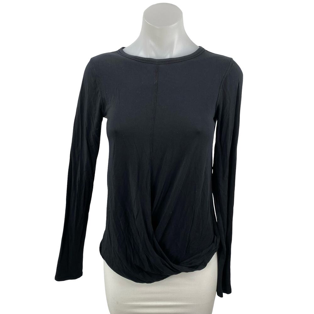 Lululemon Serene Saturday Women's Black Crew Neck Long Sleeve Tee T-Shirt Top 4